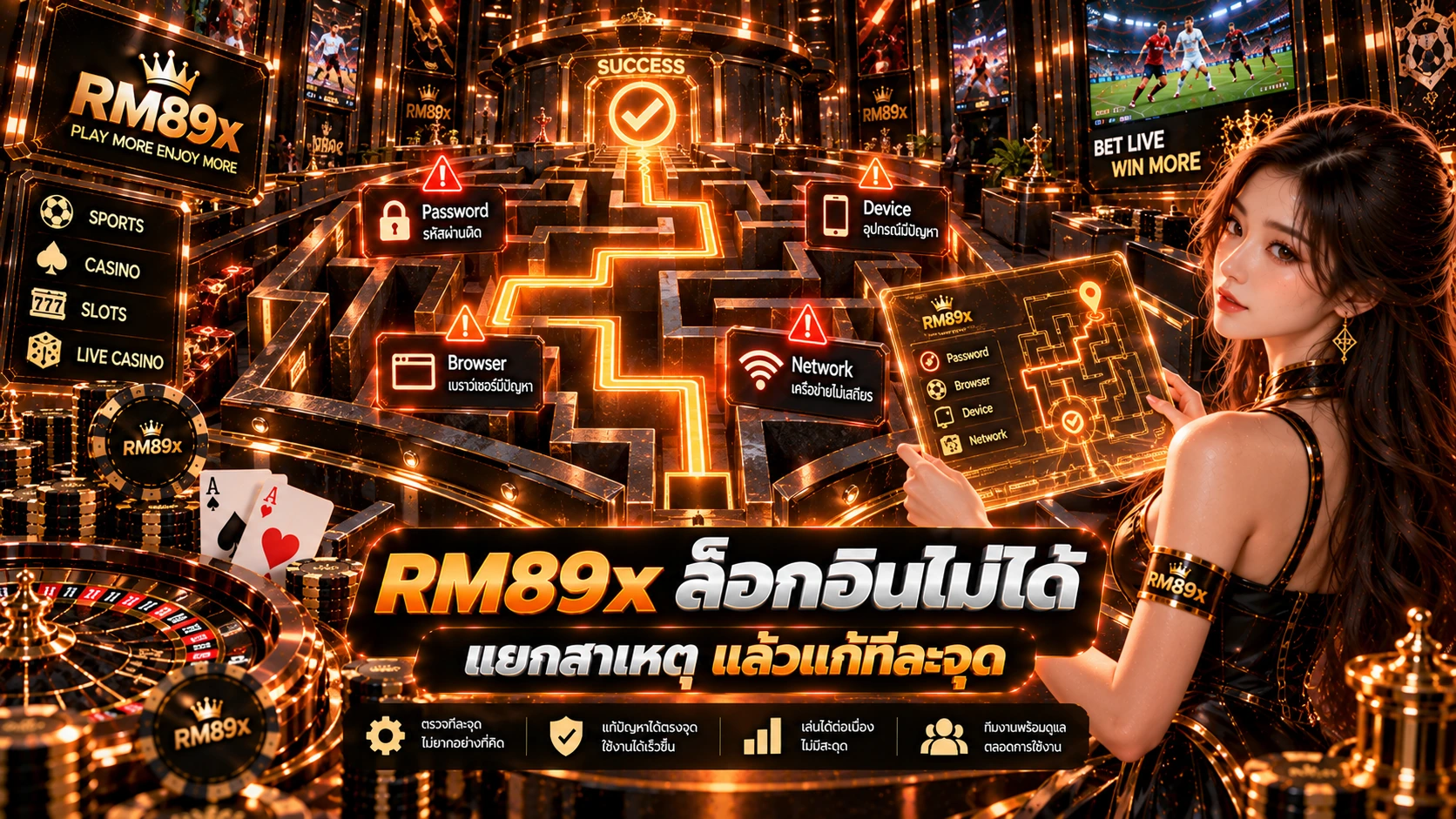 RM89x ล็อกอินไม่ได้